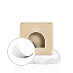 Thousandlashes 5D Pro-Made Volume Fans in beige lash tray with fan close-up