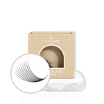 Thousandlashes 9D Pro-Made Volume Fans in beige lash tray with fan close-up