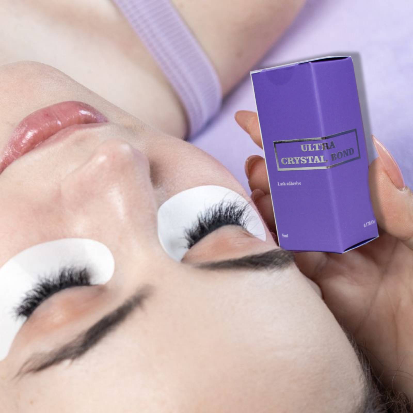 Hypoallergenic lash adhesive for sensitive eyes