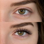 before and after lash extensions