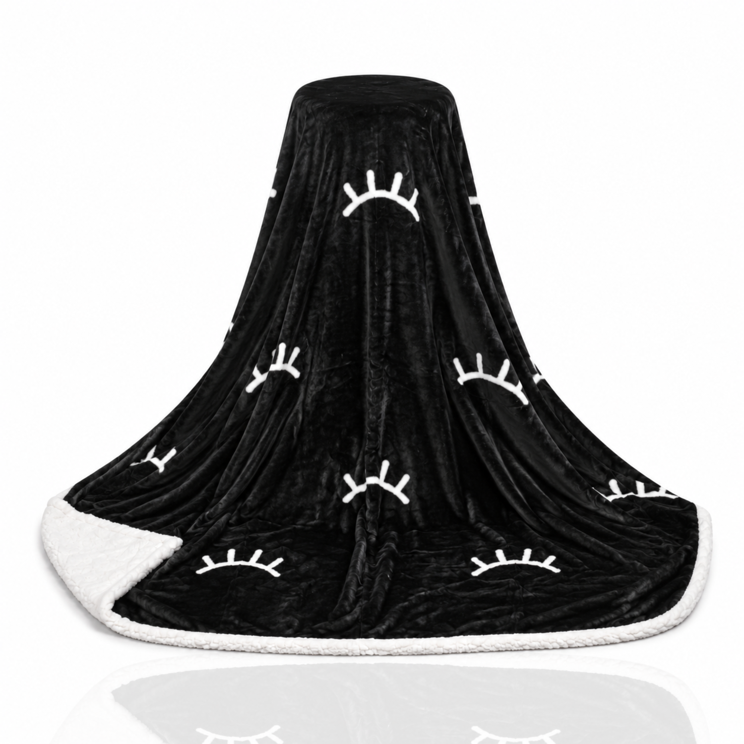 LASH BED BLANKET: EYELASH PRINT