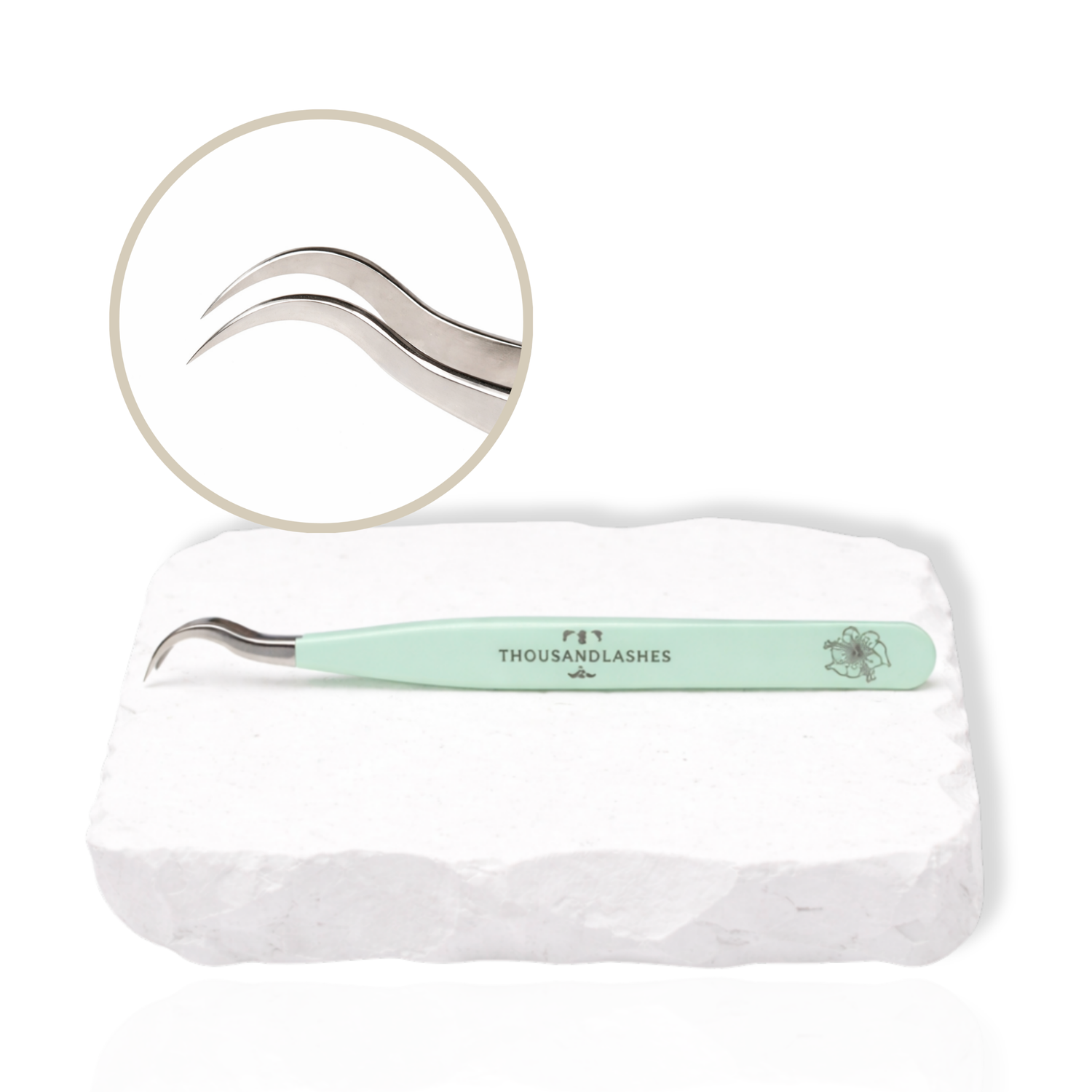 LIGHT GREEN SUMMER, SPRING COLLECTION LASH TWEEZER