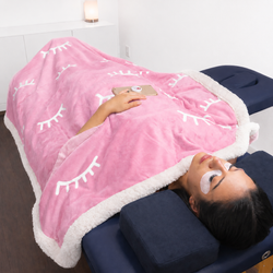LASH BED BLANKET: EYELASH PRINT