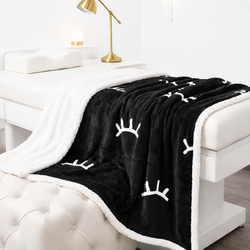 LASH BED BLANKET: EYELASH PRINT