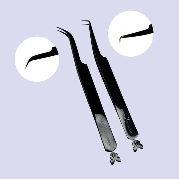PREMIUM BLACK TWEEZERS DUO