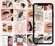 lash artist social media template