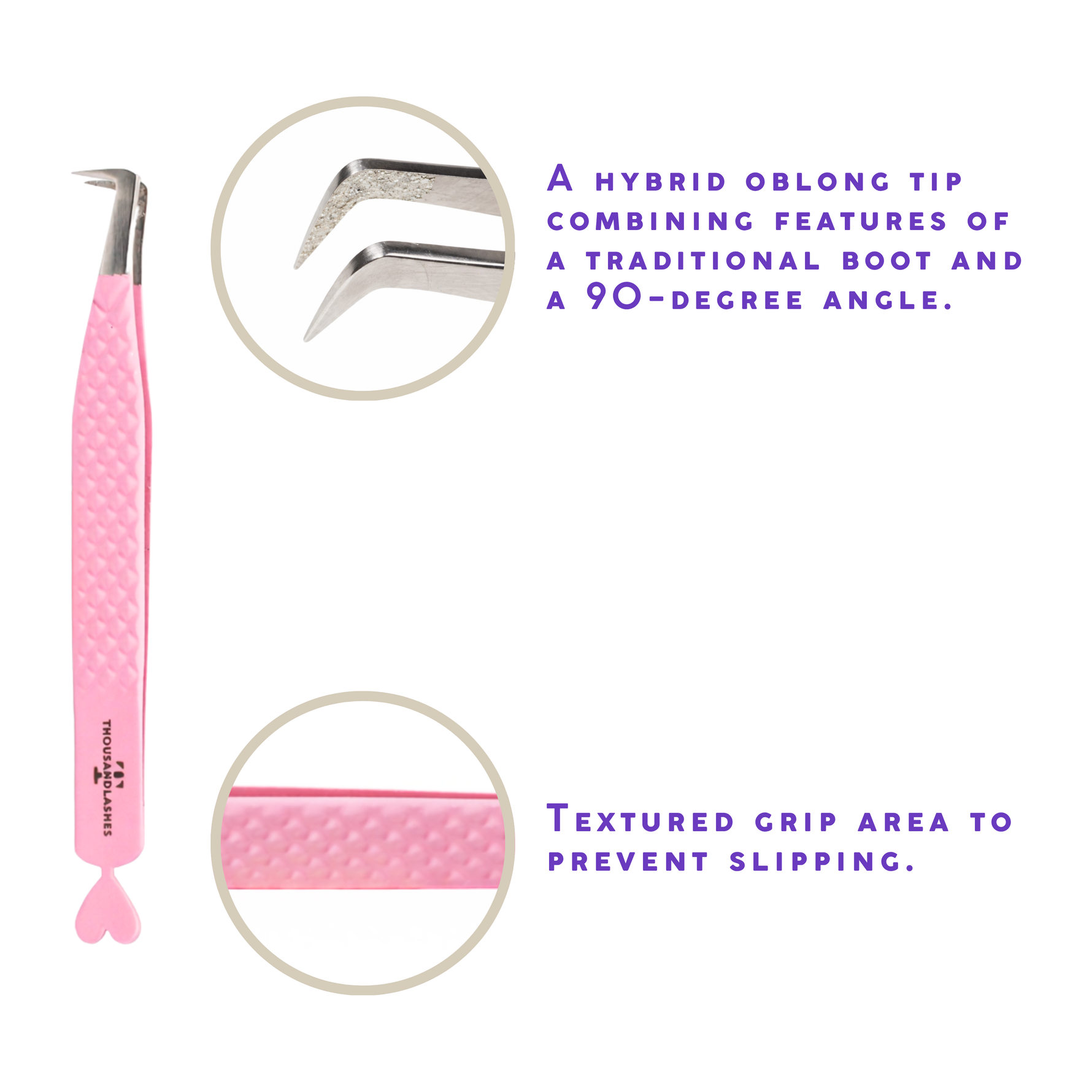 precision lash tweezers oblong