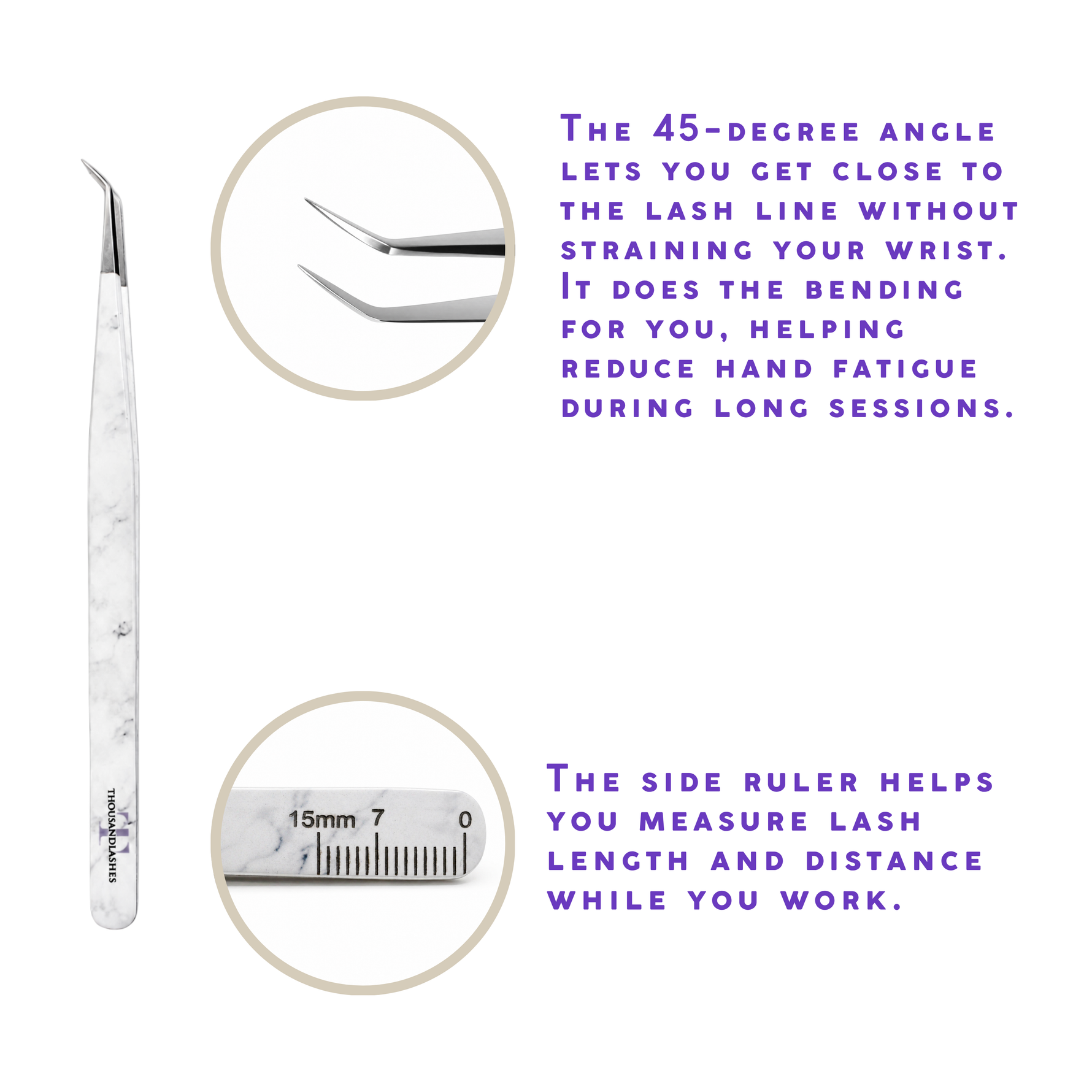 professional lash isolation tweezers