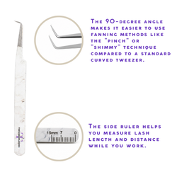 professional lash tweezers 90 degree