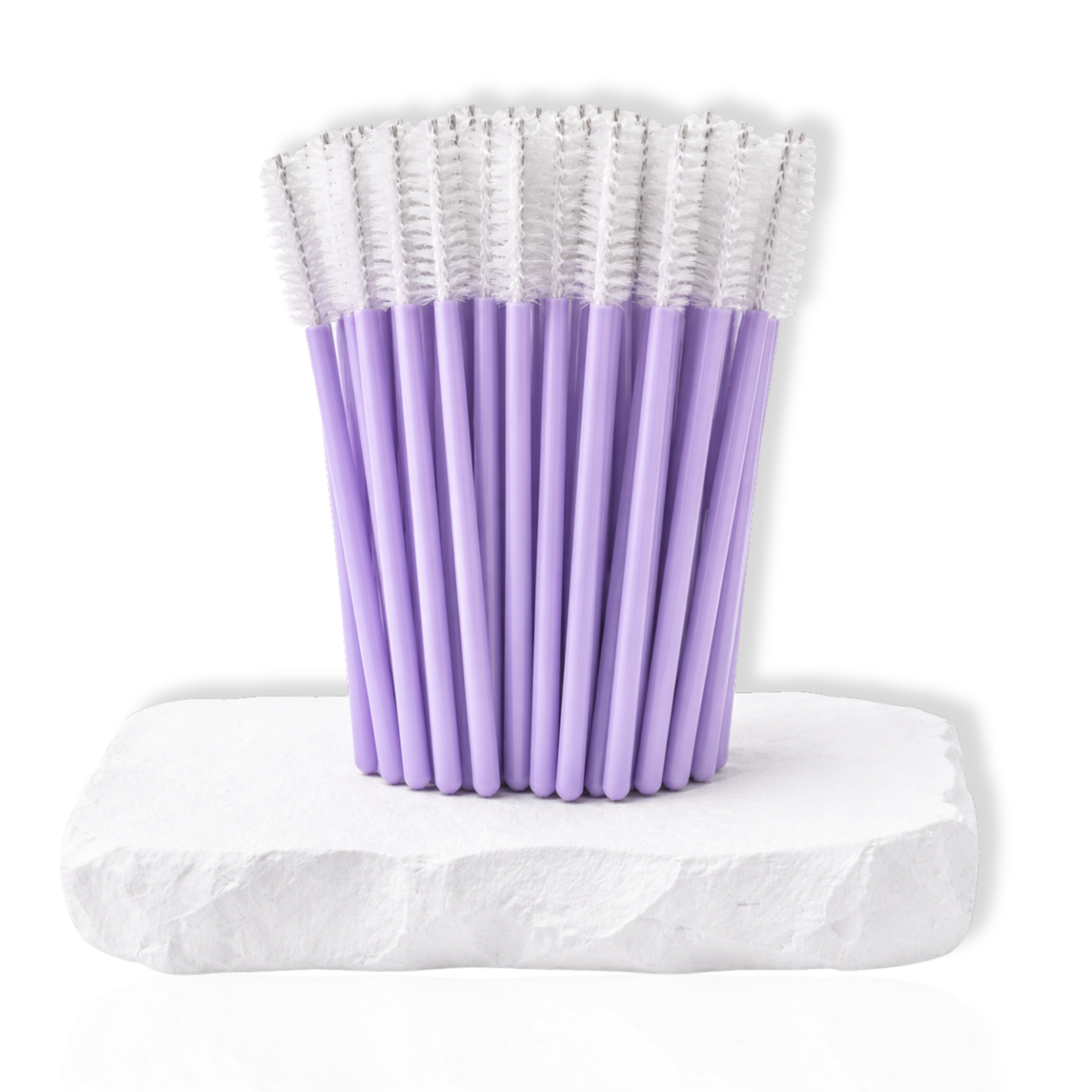 purple disposable spoolie brushes