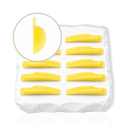 yellow round lash lift rods