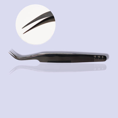 NOIR FIBER TIP COLLECTION PRECISION CURVED TWEEZER