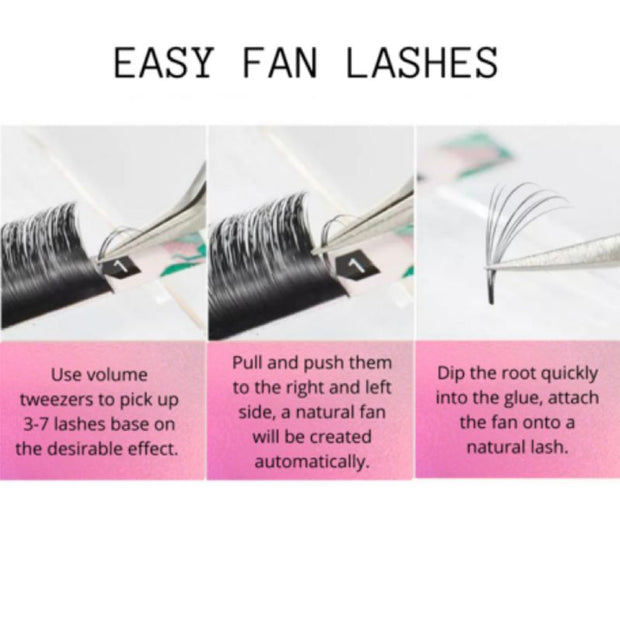 Easy fan volume lashes