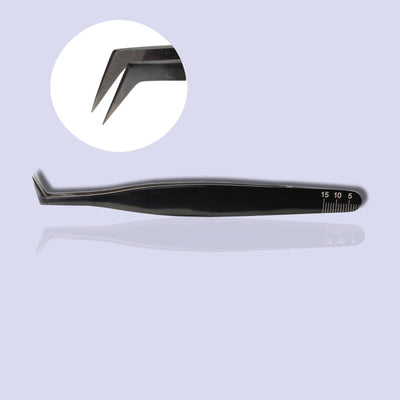 NOIR FIBER TIP COLLECTION L SHAPE TWEEZER